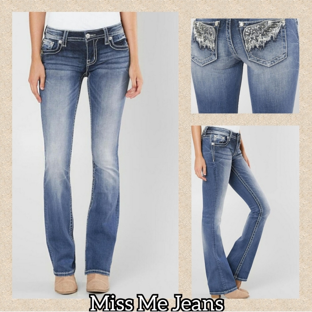 Miss Me Standard Boot Cut Jeans 37-1/2" inseam - Picture 2 of 8